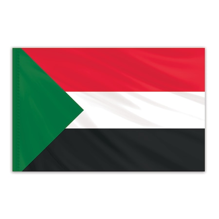Sudan Indoor Nylon Flag 4'x6'